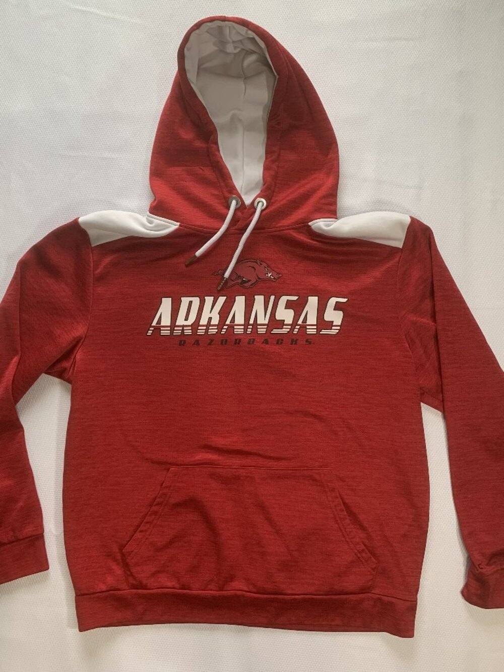 Arkansas Razorbacks Mens Fleece Lined Red Hoodie Hogs Colosseum Size Large
